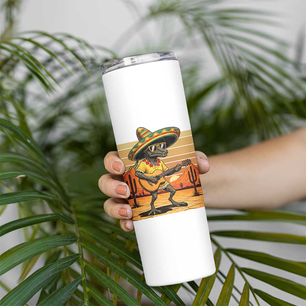 Funny Cinco De Mayo Chupacabra Skinny Tumbler Guitar Fiesta Gift