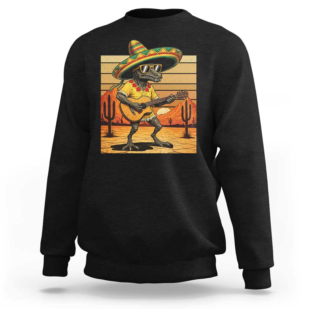 Funny Cinco De Mayo Chupacabra Sweatshirt Guitar Fiesta Gift