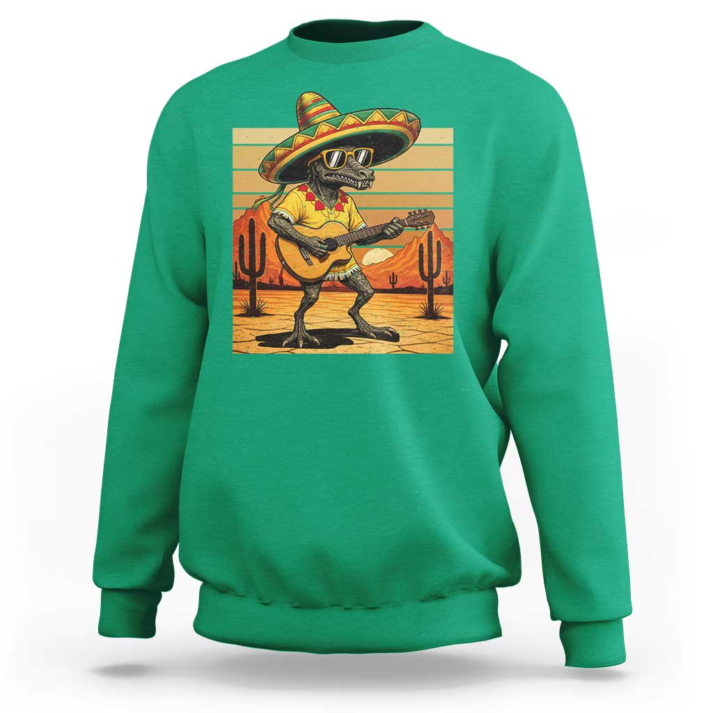 Funny Cinco De Mayo Chupacabra Sweatshirt Guitar Fiesta Gift
