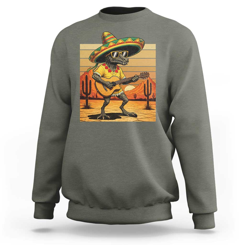 Funny Cinco De Mayo Chupacabra Sweatshirt Guitar Fiesta Gift