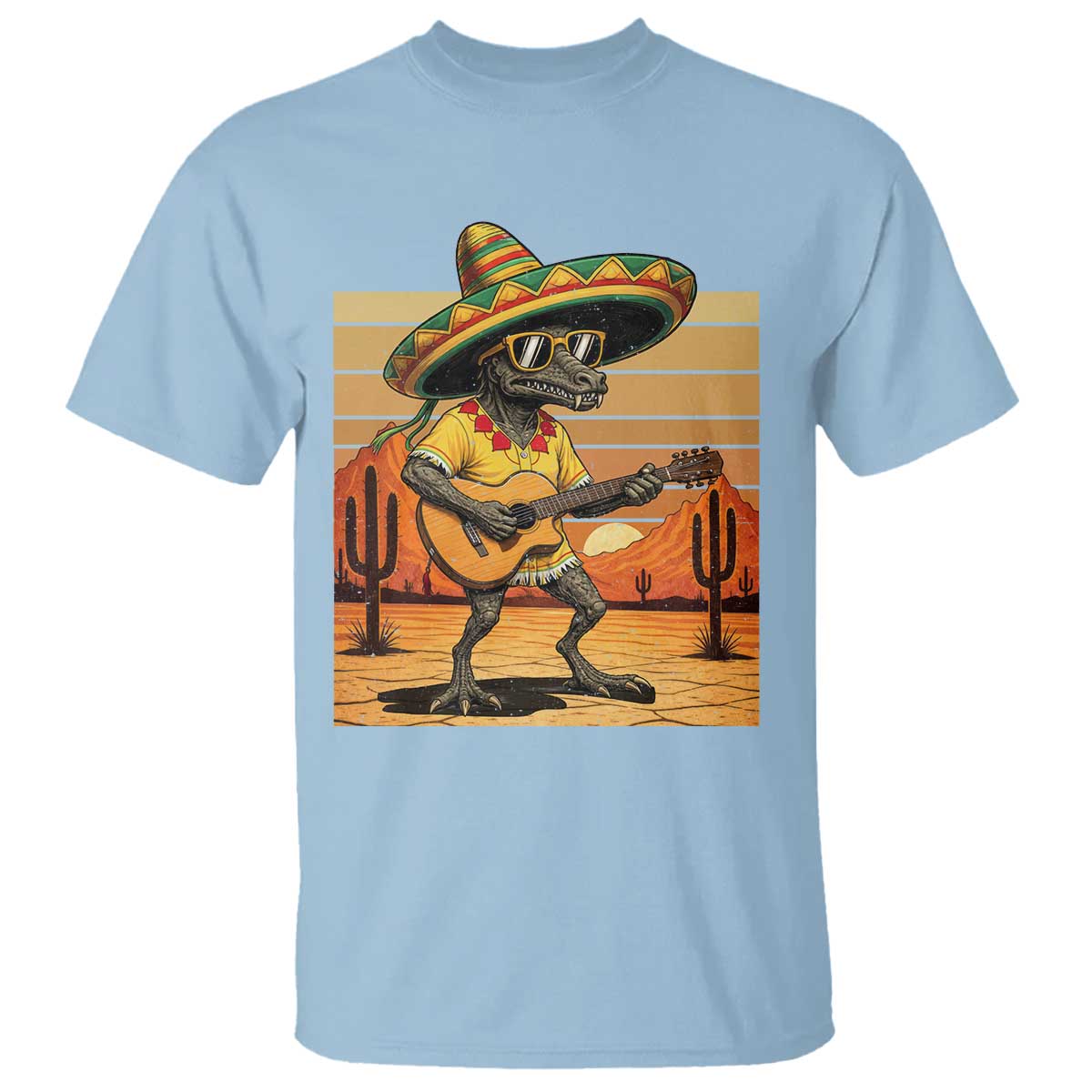 Funny Cinco De Mayo Chupacabra T Shirt Guitar Fiesta Gift
