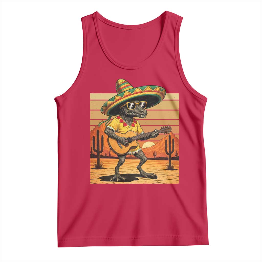 Funny Cinco De Mayo Chupacabra Tank Top Guitar Fiesta Gift