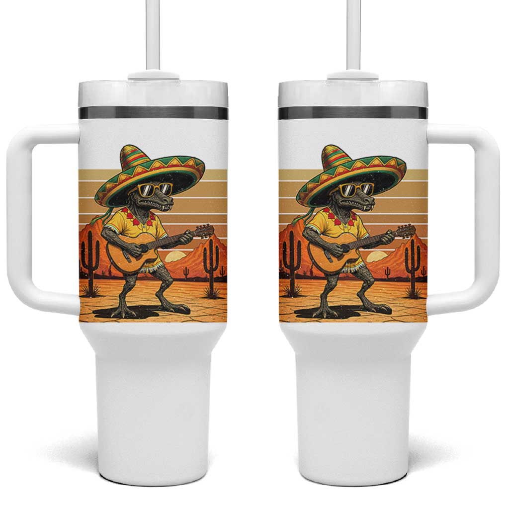 Funny Cinco De Mayo Chupacabra Tumbler With Handle Guitar Fiesta Gift