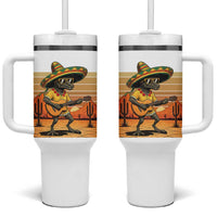 Funny Cinco De Mayo Chupacabra Tumbler With Handle Guitar Fiesta Gift