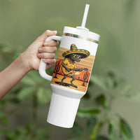 Funny Cinco De Mayo Chupacabra Tumbler With Handle Guitar Fiesta Gift