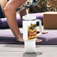 Funny Cinco De Mayo Chupacabra Tumbler With Handle Guitar Fiesta Gift