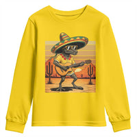 Funny Cinco De Mayo Chupacabra Youth Sweatshirt Guitar Fiesta Gift