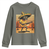 Funny Cinco De Mayo Chupacabra Youth Sweatshirt Guitar Fiesta Gift