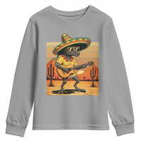 Funny Cinco De Mayo Chupacabra Youth Sweatshirt Guitar Fiesta Gift