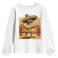 Funny Cinco De Mayo Chupacabra Youth Sweatshirt Guitar Fiesta Gift