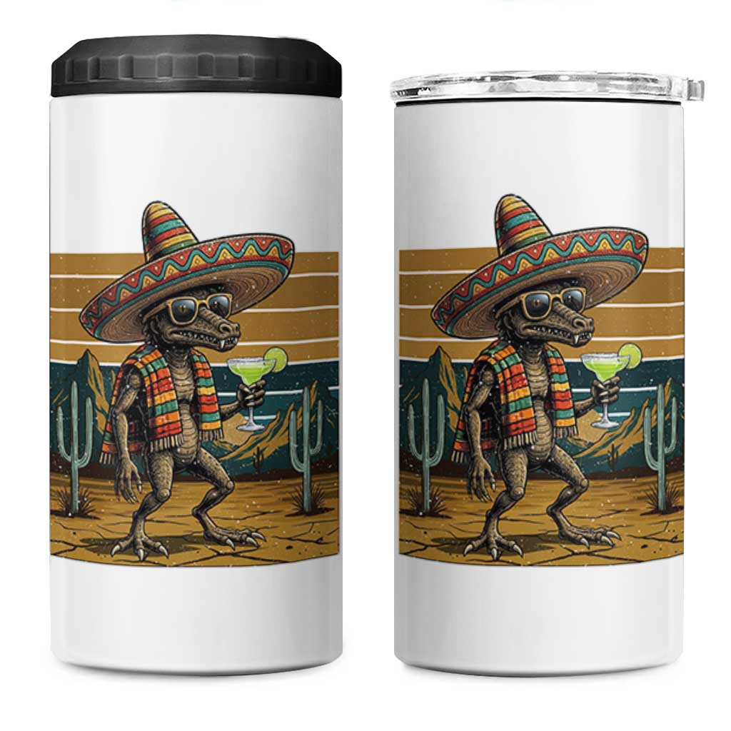 Funny Chupacabra Fiesta 4 in 1 Can Cooler Tumbler Cinco De Mayo Gift