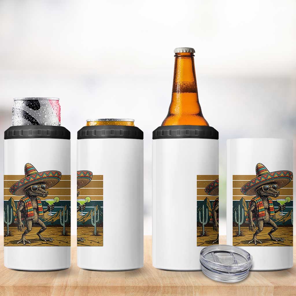 Funny Chupacabra Fiesta 4 in 1 Can Cooler Tumbler Cinco De Mayo Gift
