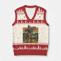 Funny Chupacabra Fiesta V-Neck Knit Sweater Vest Cinco De Mayo Gift