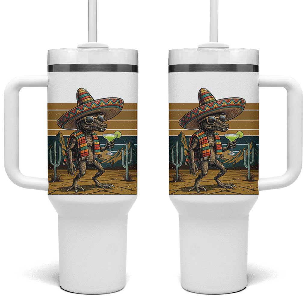 Funny Chupacabra Fiesta Tumbler With Handle Cinco De Mayo Gift