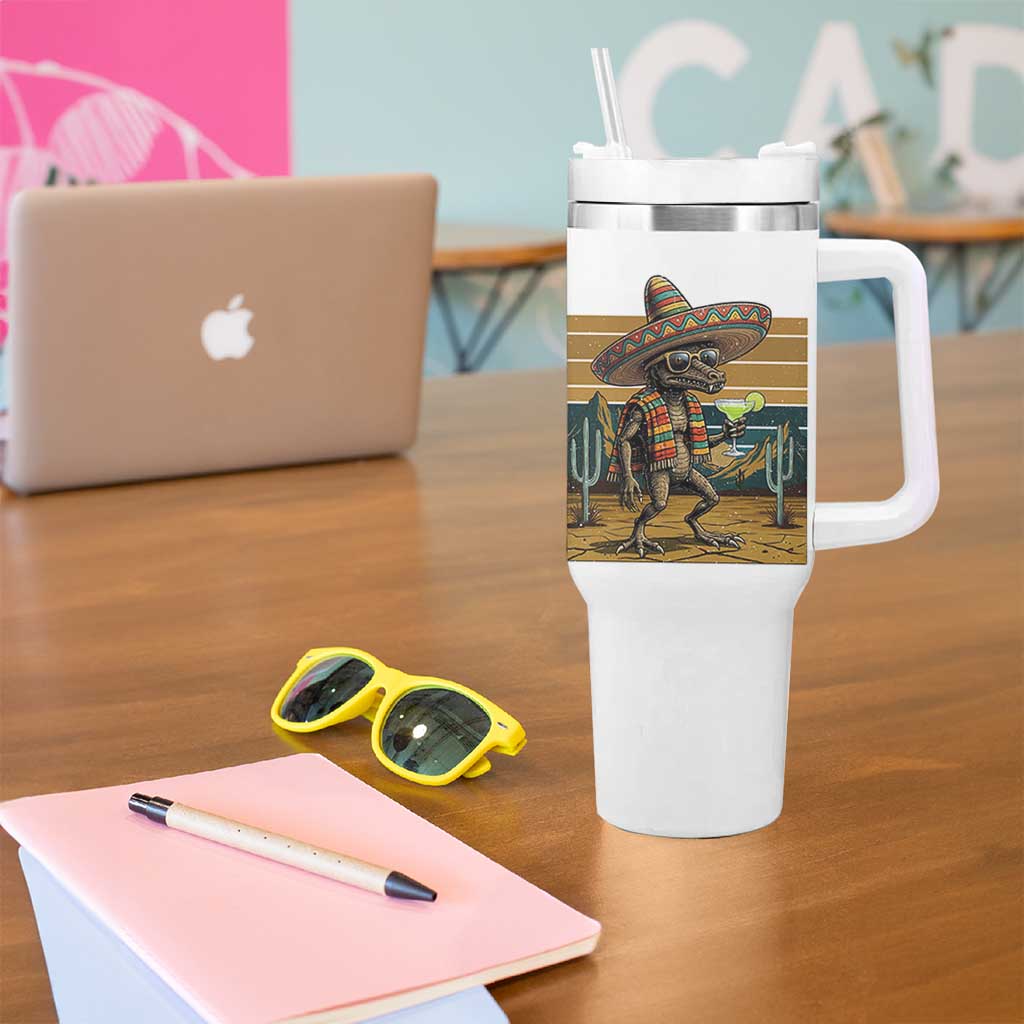 Funny Chupacabra Fiesta Tumbler With Handle Cinco De Mayo Gift