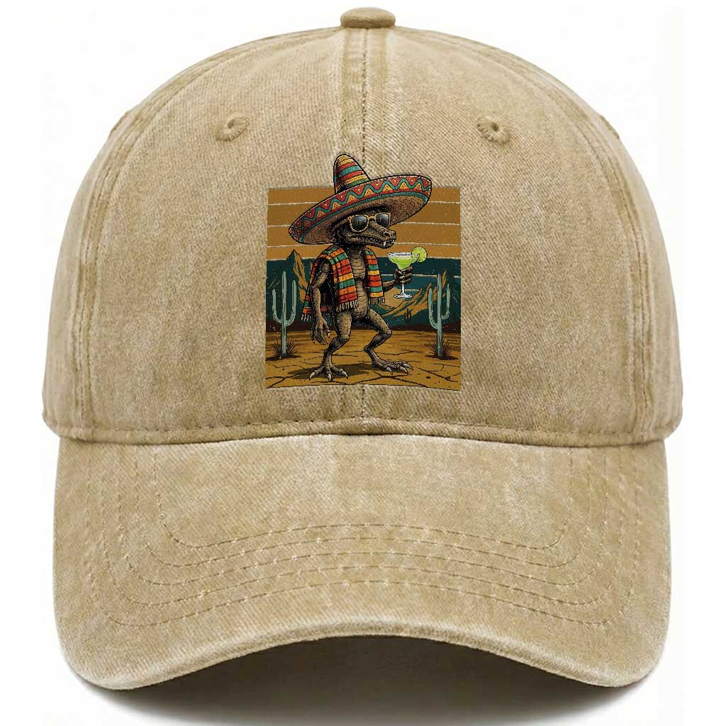 Funny Chupacabra Fiesta Washed Cotton Baseball Cap Cinco De Mayo Gift
