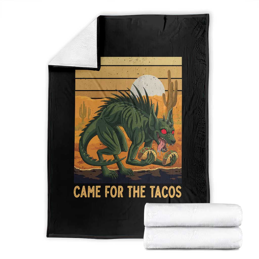Funny Chupacabra Taco Lover Throw Blanket Came For The Tacos