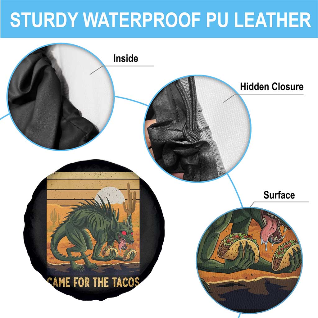 Funny Chupacabra Taco Lover Spare Tire Cover Came For The Tacos