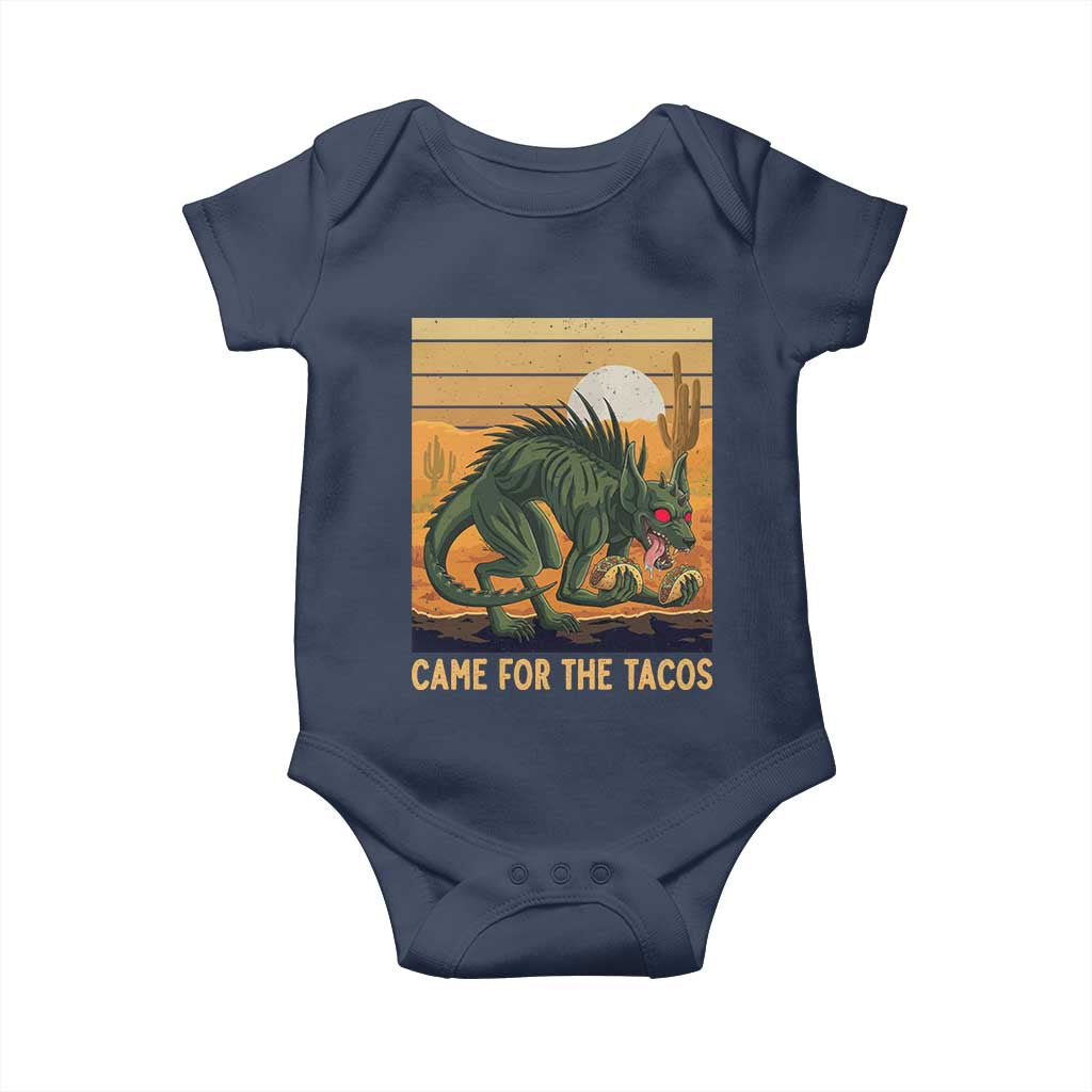 Funny Chupacabra Taco Lover Baby Onesie Came For The Tacos