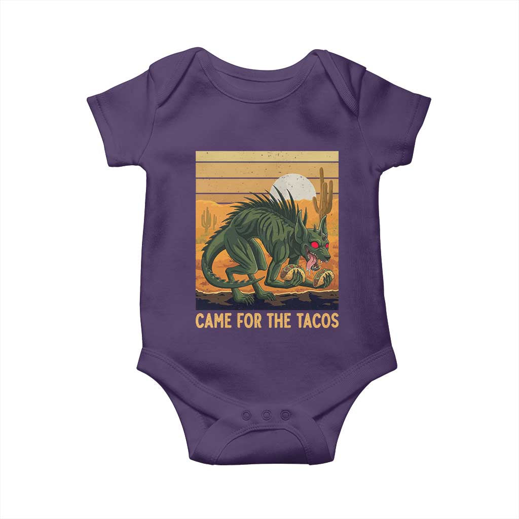 Funny Chupacabra Taco Lover Baby Onesie Came For The Tacos