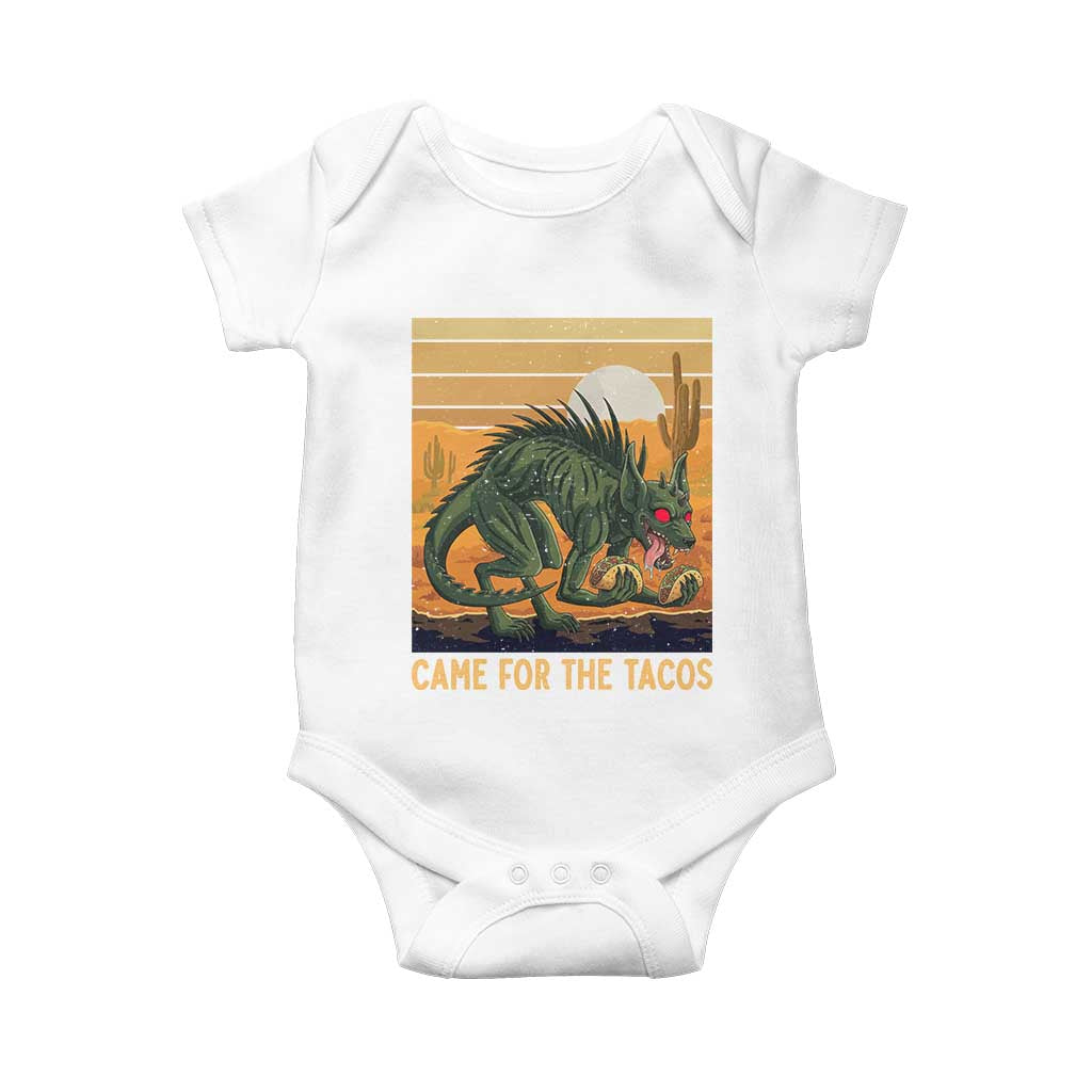 Funny Chupacabra Taco Lover Baby Onesie Came For The Tacos