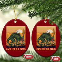 Funny Chupacabra Taco Lover Ceramic Ornament Came For The Tacos