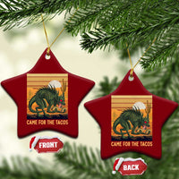 Funny Chupacabra Taco Lover Ceramic Ornament Came For The Tacos