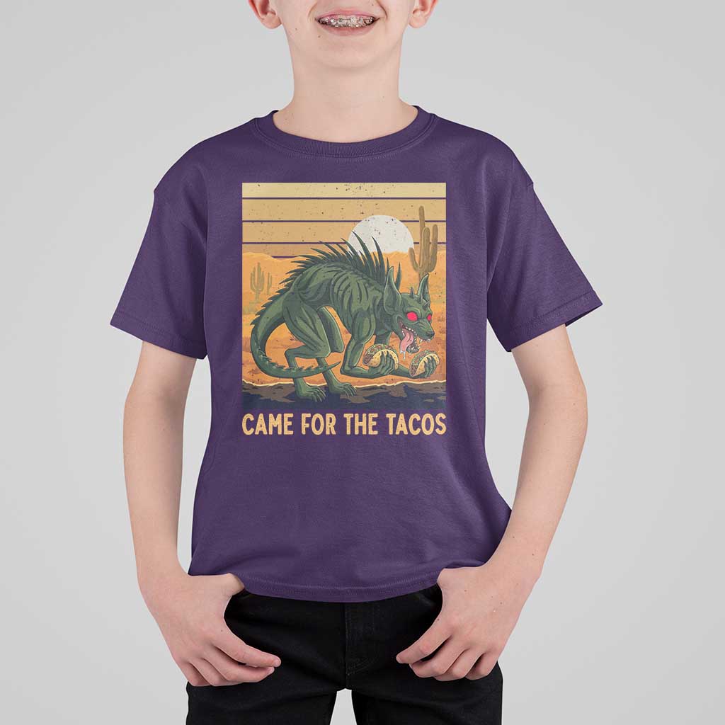 Funny Chupacabra Taco Lover T Shirt For Kid Came For The Tacos