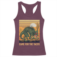 Funny Chupacabra Taco Lover Racerback Tank Top Came For The Tacos