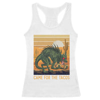 Funny Chupacabra Taco Lover Racerback Tank Top Came For The Tacos