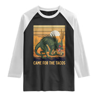 Funny Chupacabra Taco Lover Raglan Shirt Came For The Tacos