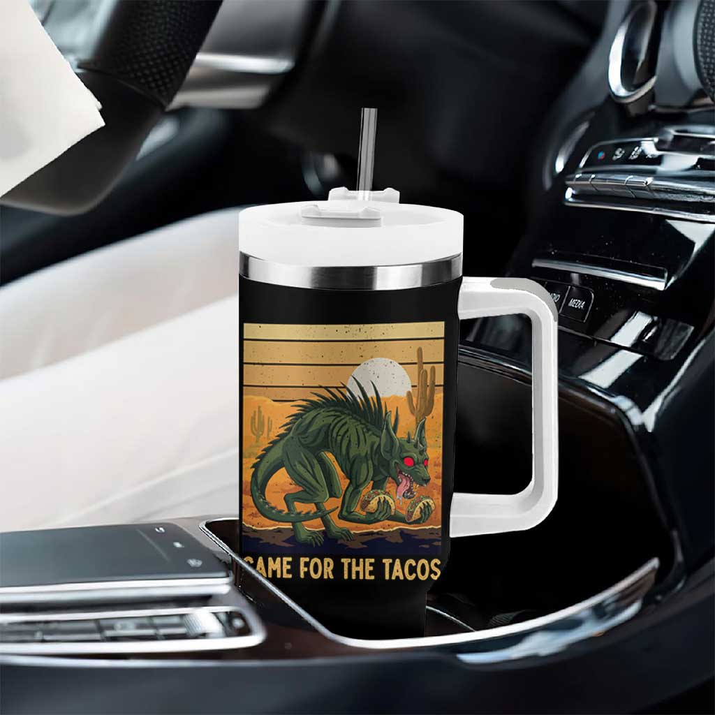 Funny Chupacabra Taco Lover Tumbler With Handle Came For The Tacos