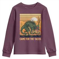 Funny Chupacabra Taco Lover Youth Sweatshirt Came For The Tacos