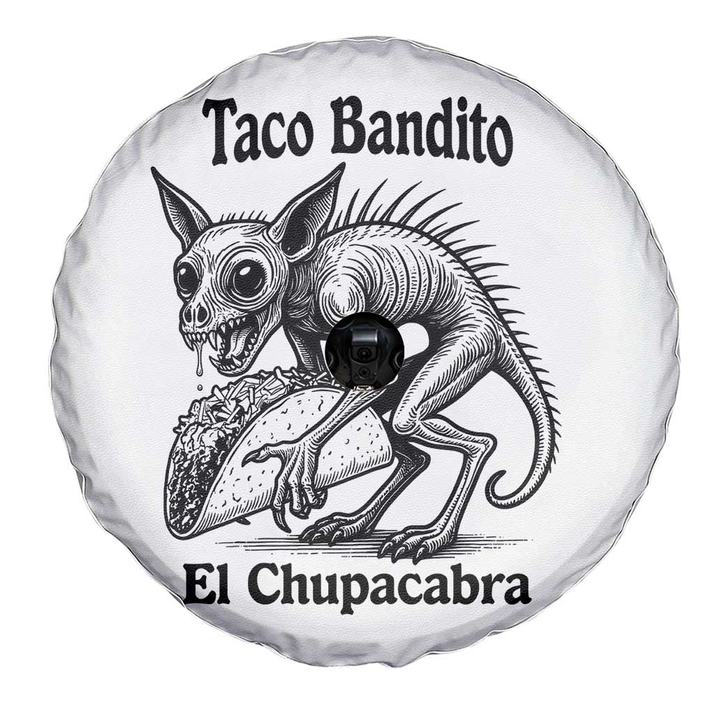 Funny Chupacabra Taco Bandito Spare Tire Cover Gift For Mexican Food Fan
