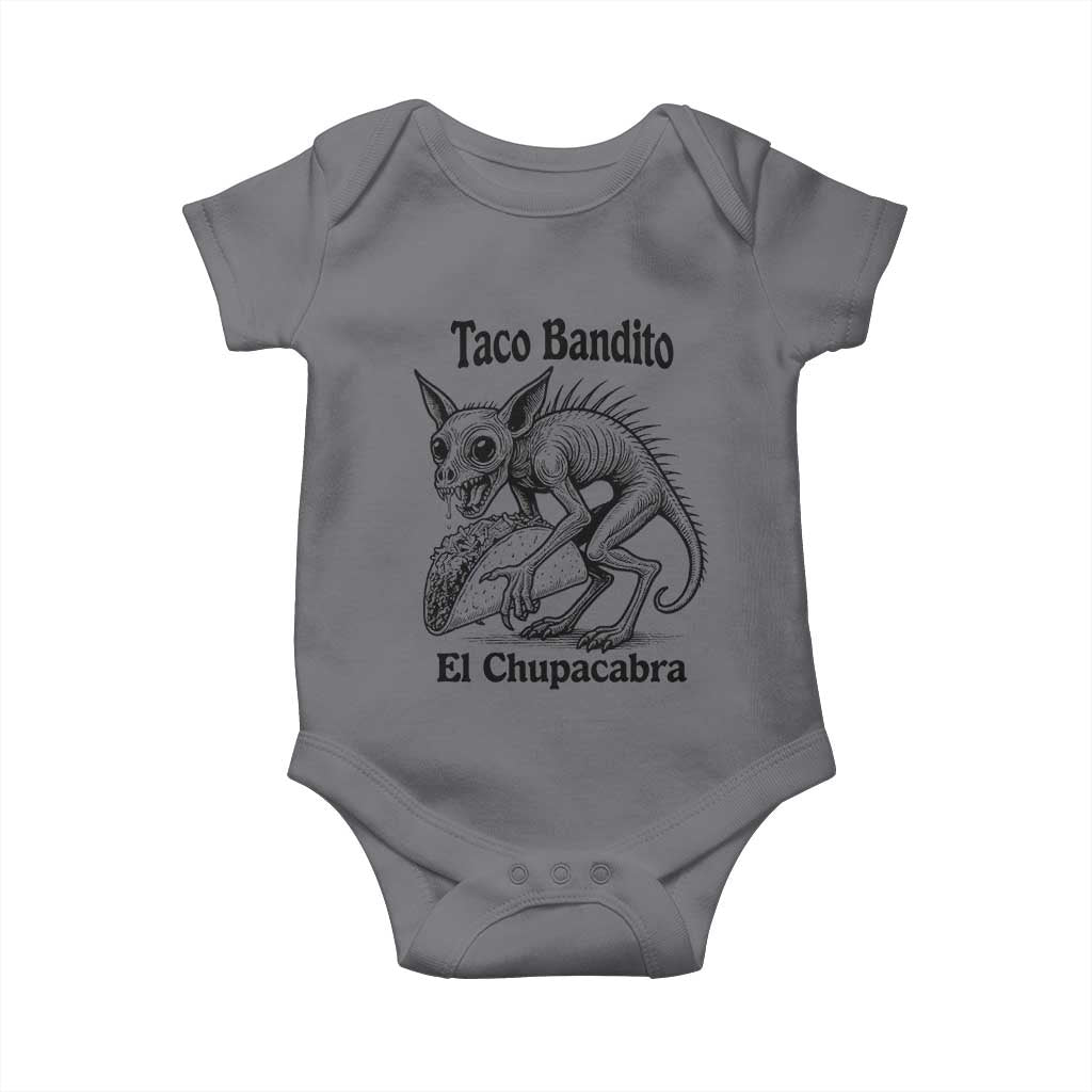 Funny Chupacabra Taco Bandito Baby Onesie Gift For Mexican Food Fan