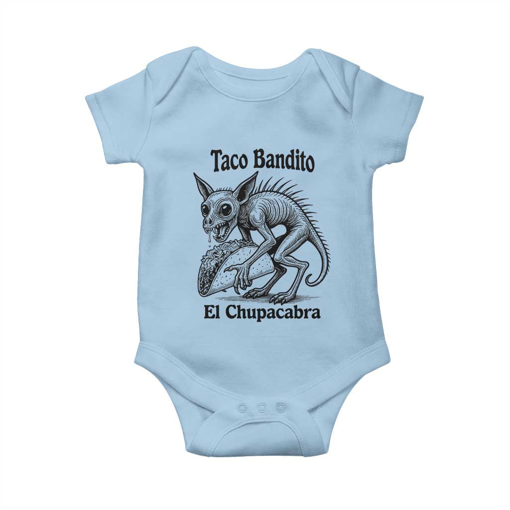 Funny Chupacabra Taco Bandito Baby Onesie Gift For Mexican Food Fan