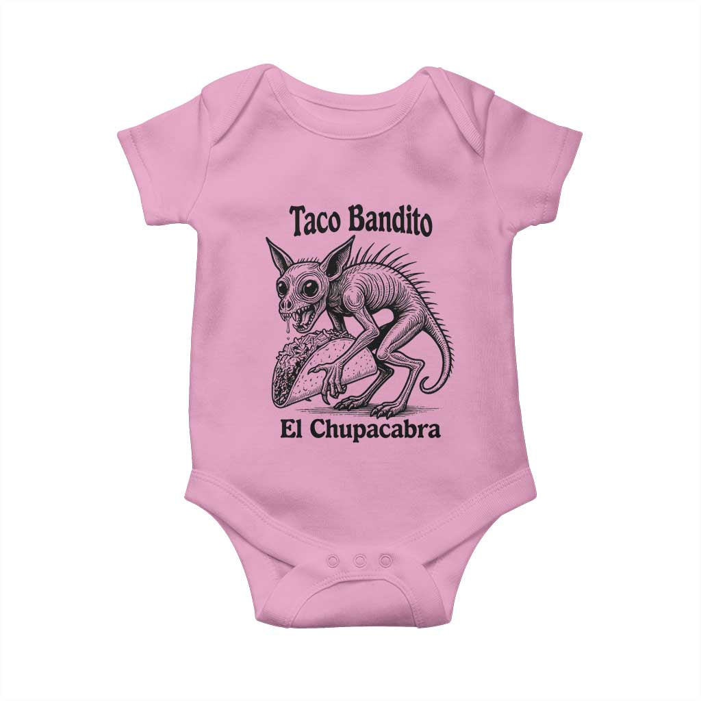 Funny Chupacabra Taco Bandito Baby Onesie Gift For Mexican Food Fan
