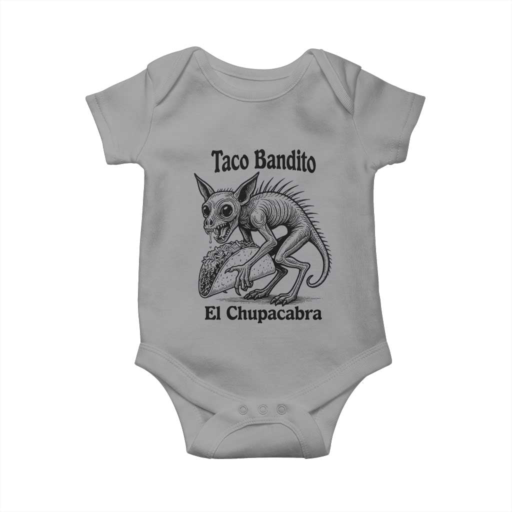 Funny Chupacabra Taco Bandito Baby Onesie Gift For Mexican Food Fan