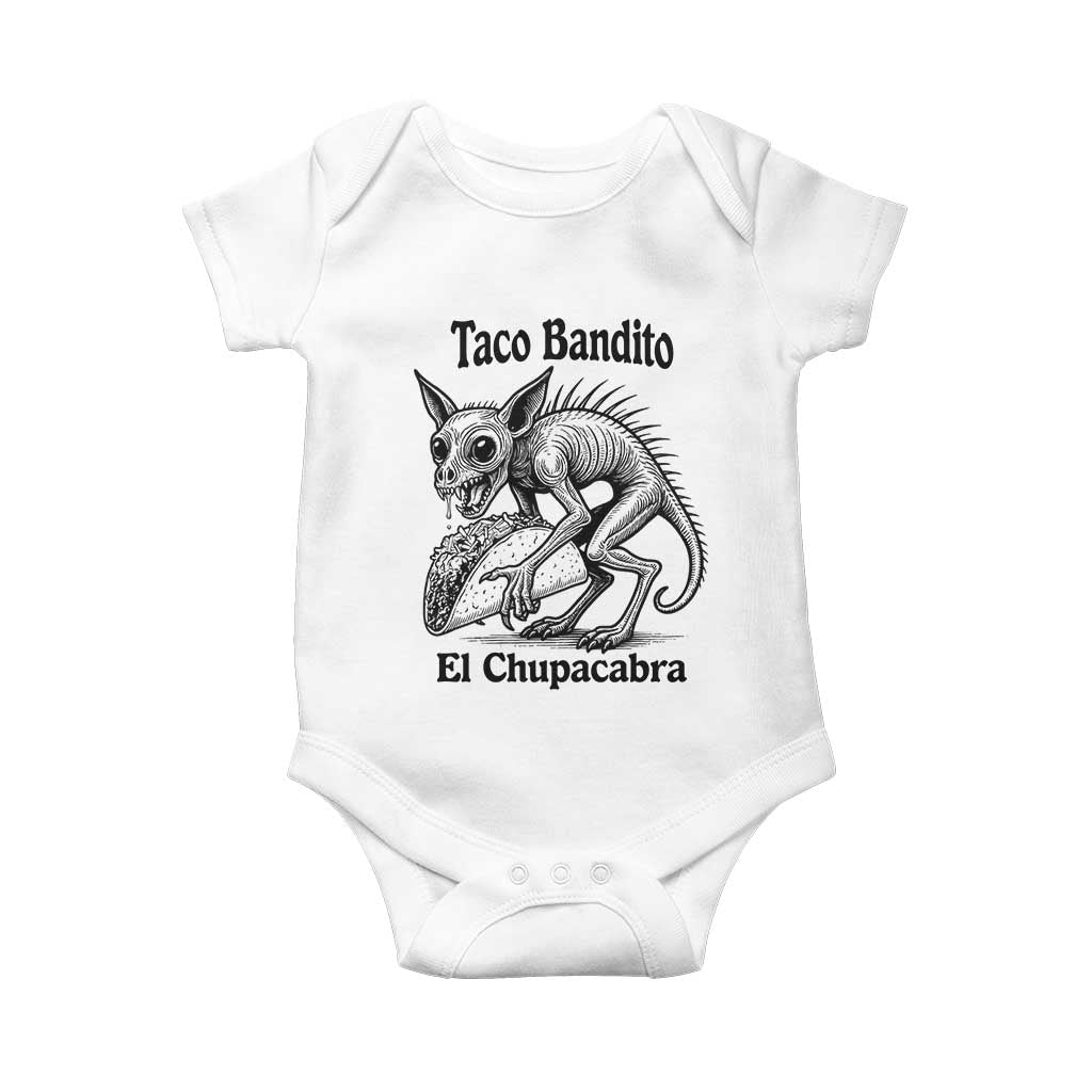 Funny Chupacabra Taco Bandito Baby Onesie Gift For Mexican Food Fan