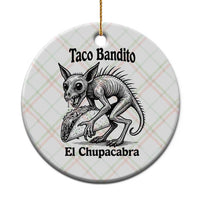 Funny Chupacabra Taco Bandito Ceramic Ornament Gift For Mexican Food Fan