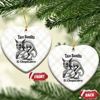 Funny Chupacabra Taco Bandito Ceramic Ornament Gift For Mexican Food Fan