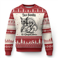 Funny Chupacabra Taco Bandito Ugly Christmas Sweater Gift For Mexican Food Fan