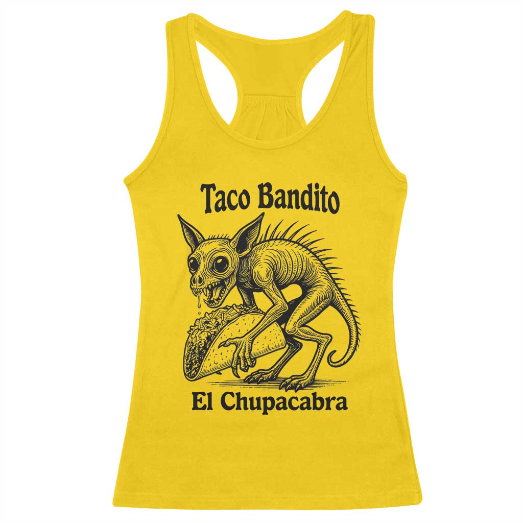 Funny Chupacabra Taco Bandito Racerback Tank Top Gift For Mexican Food Fan