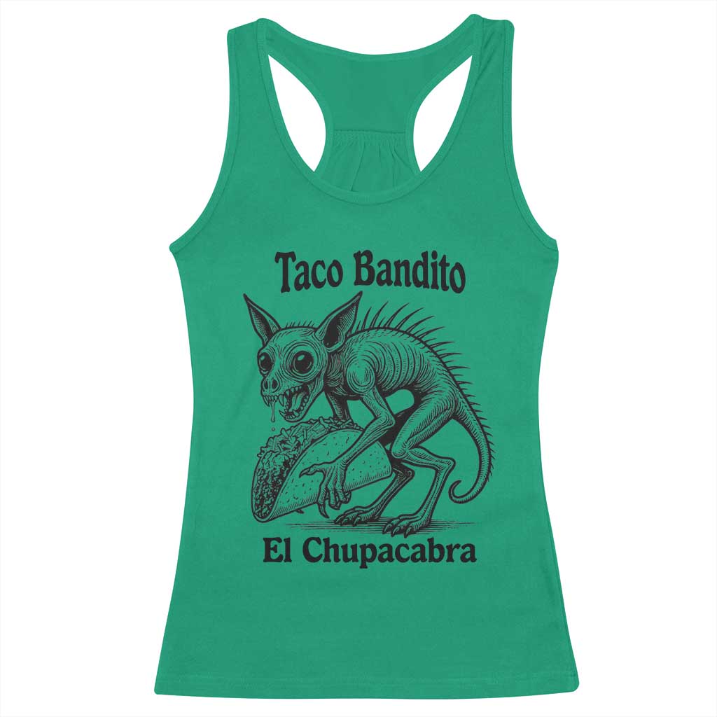 Funny Chupacabra Taco Bandito Racerback Tank Top Gift For Mexican Food Fan
