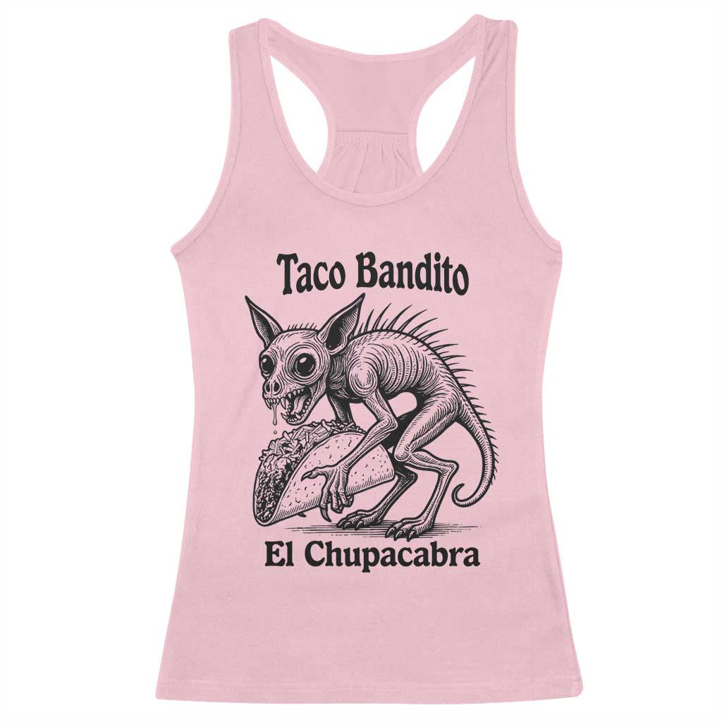 Funny Chupacabra Taco Bandito Racerback Tank Top Gift For Mexican Food Fan