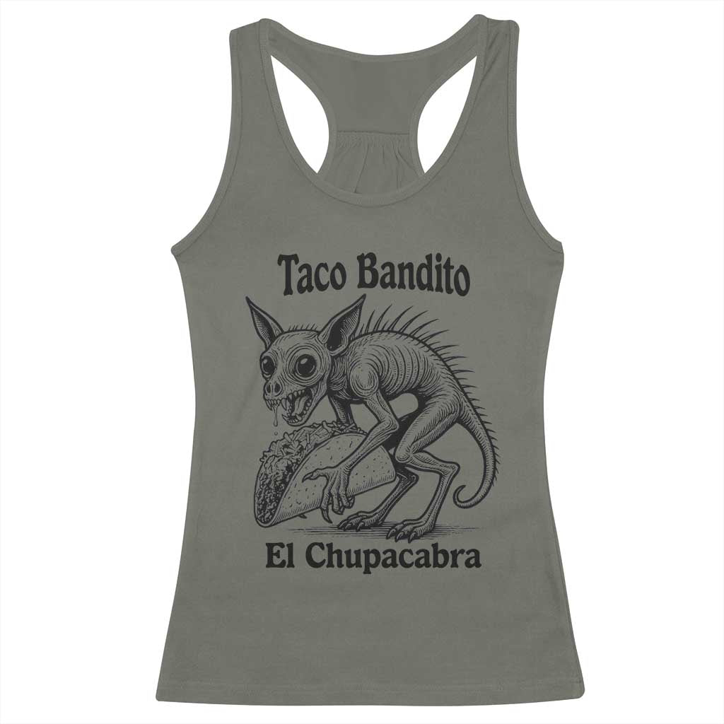 Funny Chupacabra Taco Bandito Racerback Tank Top Gift For Mexican Food Fan