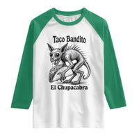 Funny Chupacabra Taco Bandito Raglan Shirt Gift For Mexican Food Fan