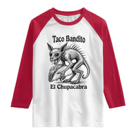 Funny Chupacabra Taco Bandito Raglan Shirt Gift For Mexican Food Fan