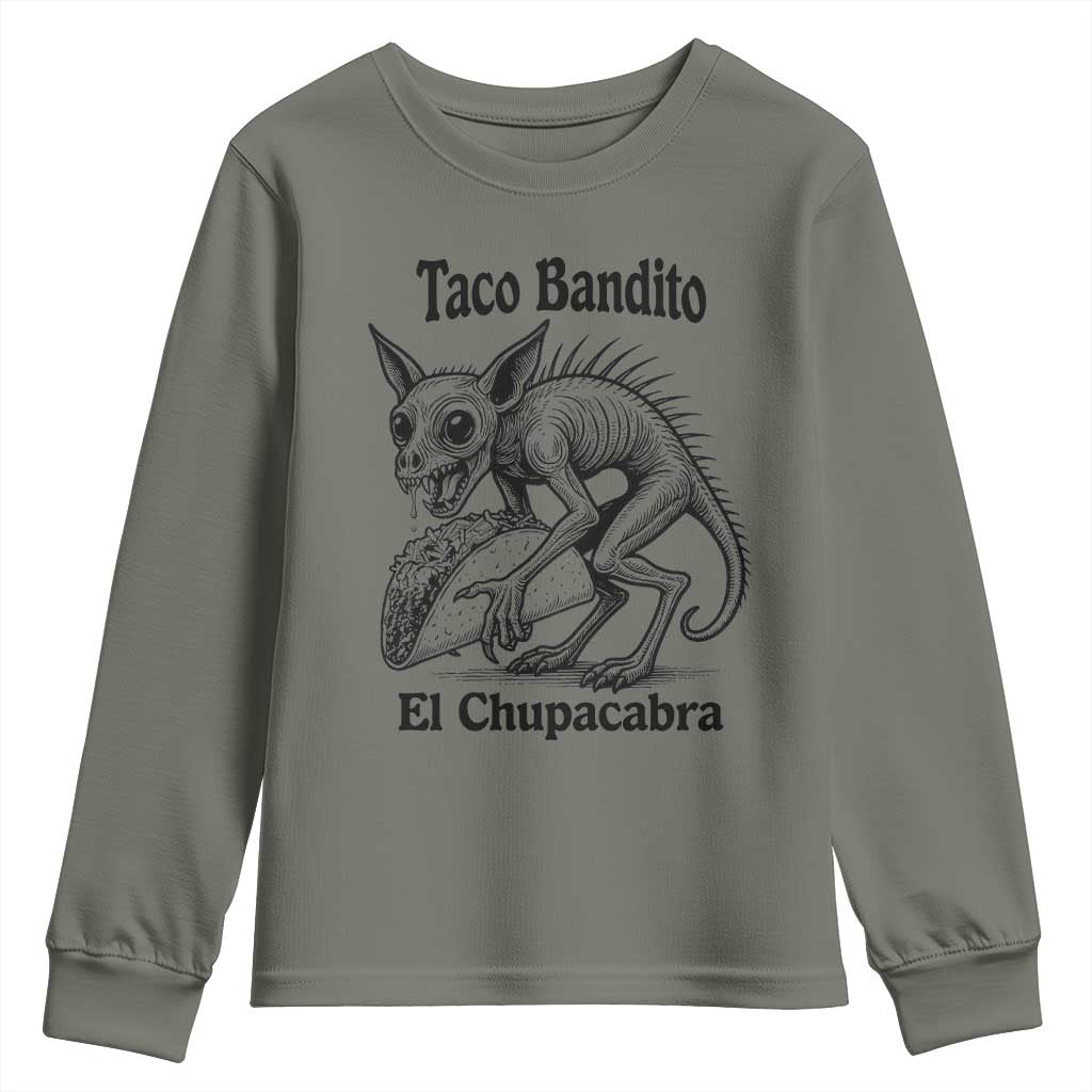 Funny Chupacabra Taco Bandito Youth Sweatshirt Gift For Mexican Food Fan