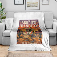 Funny El Chupacabra Burrito Bandito Throw Blanket Cinco De Mayo Gift